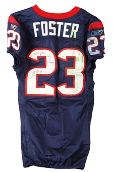 2011 Arian Foster Game Used and Signed Houston Texans Jersey 10/2/11 